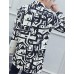 Men's Lapel Print Casual Trench Coat